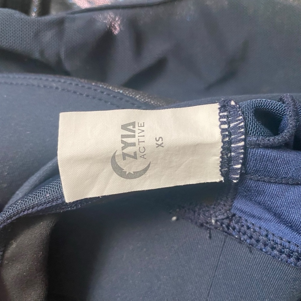Zyia Active Twilight Blue Shimmer All Star Bra and Legging Set Size XS/2 - Picture 7 of 7